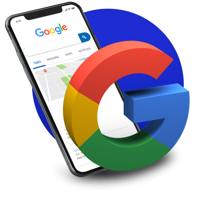 Gestão de perfil comercial no Google Meu Negócio com postagens e avaliações.